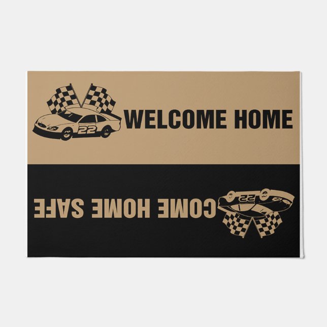 Racing Welcome Mat. Racing Doormat Fußmatte (Vorderseite)