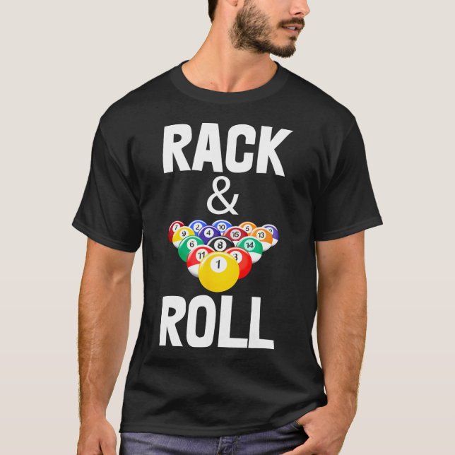 Rack & amp; Roll Tee Shirts Cool Billiard Ball T-S (Vorderseite)