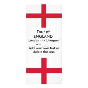 Rack Card mit Flagge in England Werbekarte