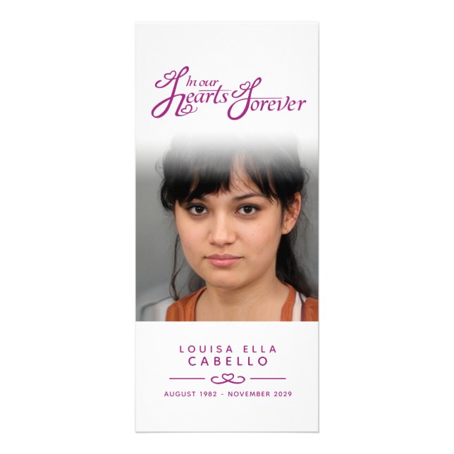 Rack Card Rack Card für lila Foto mit schlanker Be Werbekarte (Hinten)