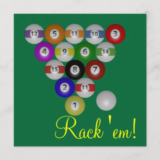 Rack-Em-Party Einladung
