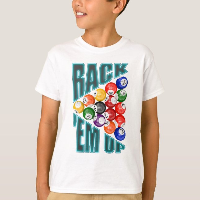 Rack’em Up Billard T-Shirt (Vorderseite)