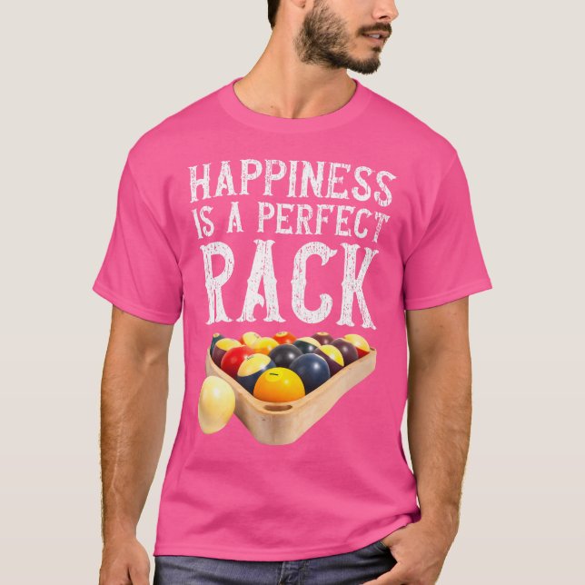 Rack Funny Billiard 8 Ball Pool Billiards Spieler T-Shirt (Vorderseite)