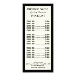 Rack-Karte mit Minimalistischen Lashes Werbekarte