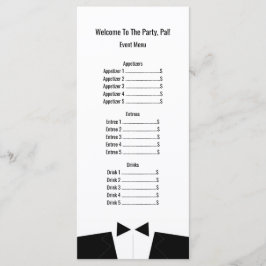 Rackcard für Hochzeiten oder feierliche Ereignisse Menükarte