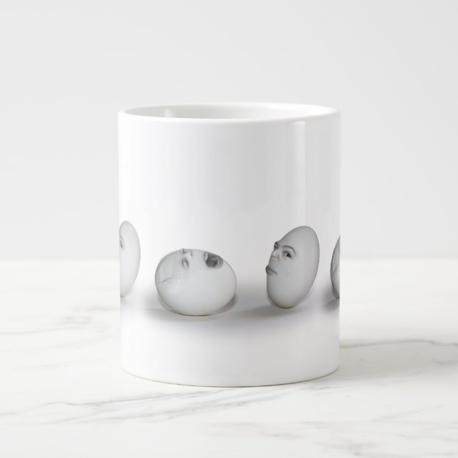 Rackeier und Wink Jumbo-Tasse (Vorderseite)