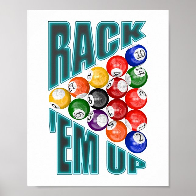 Rack'em Up Billard Poster (Vorne)