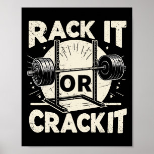 Racken oder Crack-It-Barbell-Bodybuilding 1 Poster