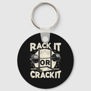 Racken oder Crack-It-Barbell-Bodybuilding 1 Schlüsselanhänger
