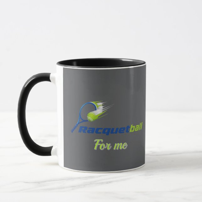 Racket Ball Logo Mug – Sporty Energy Cup Tasse (Links)