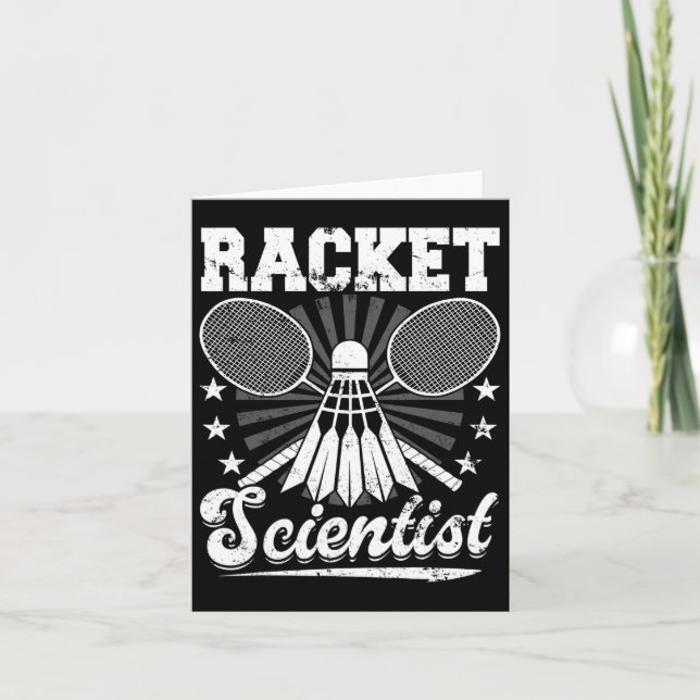 Racket Scientist - Badminton Player Athlete Shuttl Karte (Vorderseite)