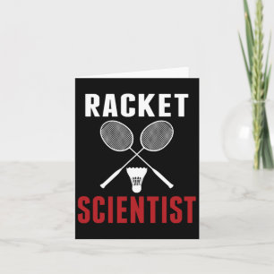 Racket Scientist Funny Badminton Mama Vater Karte