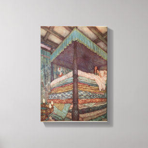 Rackham Fairytal Leinwand-Prinzessin und die Erbse Leinwanddruck