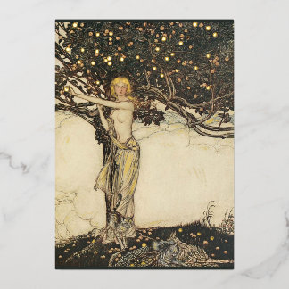 Rackham's Freya (Wagner) Gold Foil Postkarten