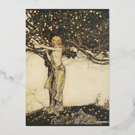 Rackham's Freya (Wagner) Gold Foil Postkarten