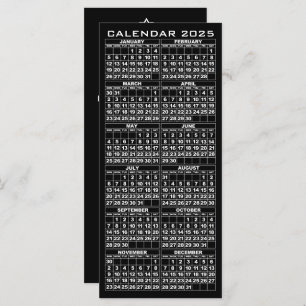 Rackkarte 2025 für Kalendertage Schwarzer Baum