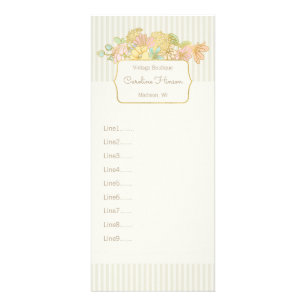 Rackkarte der Pastel-Blume mit Imitaten Gold-Effek Werbekarte