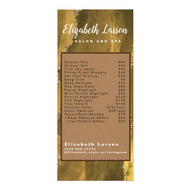 Rackkarte für den Salon "Watercolor Makeup Artist" Werbekarte (Vorne)