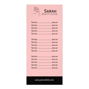 Rackkarte für den Schönheitssalon Werbekarte