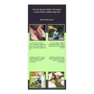 Rackkarte für Senior Zuhause Care Services Werbekarte