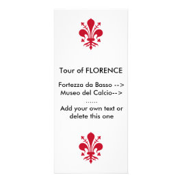 Rackkarte mit der Flagge von Florenz, Italien Werbekarte