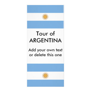Rackkarte mit Flagge Argentiniens Werbekarte