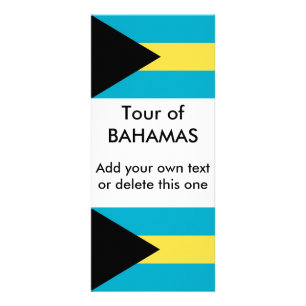 Rackkarte mit Flagge der Bahamas Werbekarte