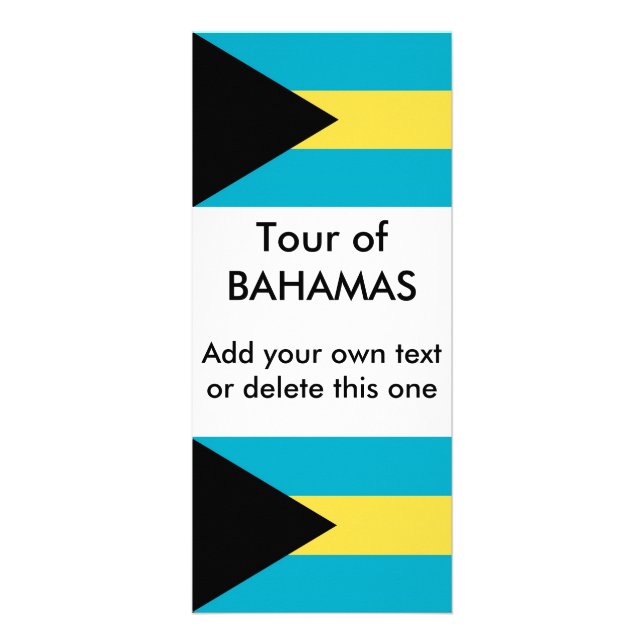 Rackkarte mit Flagge der Bahamas Werbekarte (Vorne)