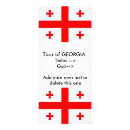 Rackkarte mit Flagge Georgiens Werbekarte