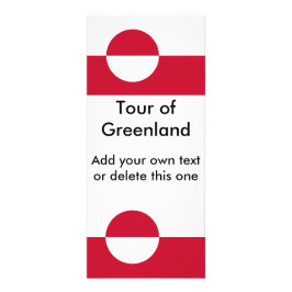 Rackkarte mit Flagge Grönlands Werbekarte