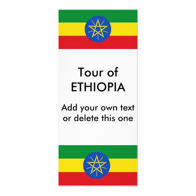 Rackkarte mit Flagge in Äthiopien Werbekarte (Vorne)