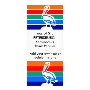 Rackkarte mit Flagge von St. Petersburg Werbekarte