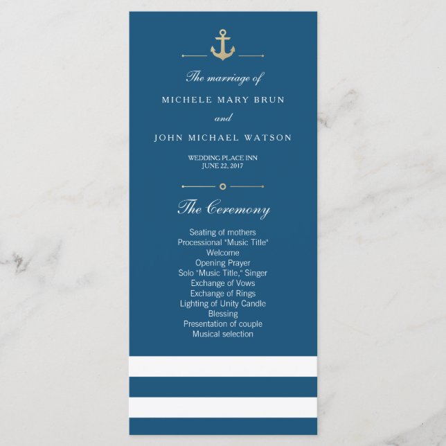 Rackkarten für blaue Streifen Programm (Vorderseite)