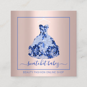 RackRoyal-Logo für Stylist-Event-Dress QR-Code Quadratische Visitenkarte