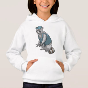 Racoon als Handwerker mit Wrench Hoodie
