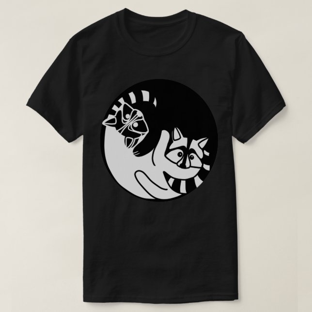 Racoon Animal, Yin Yang, Liebe Raccoons Pullover (Design vorne)