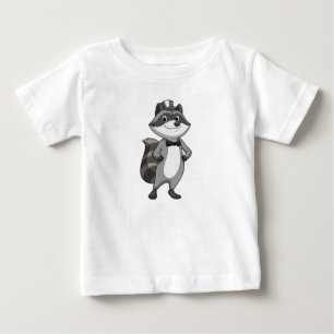 Racoon as Groom mit Krawatte Baby T-shirt