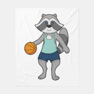 Racoon Basketball-Spieler Basketball Fleecedecke