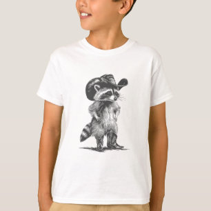 Racoon Cowboy Funny Racoon Grafik Männer Frauen T-Shirt