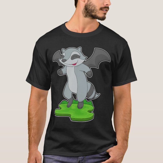 Racoon Halloween Vampire T-Shirt (Vorderseite)