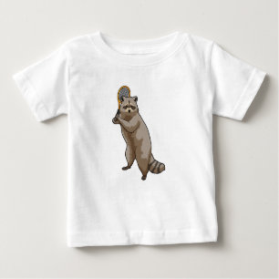 Racoon in Tennis mit Tennisschläger Baby T-shirt