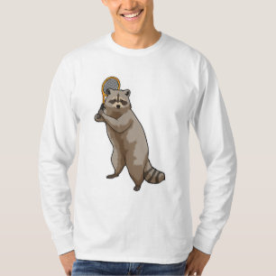 Racoon in Tennis mit Tennisschläger T-Shirt