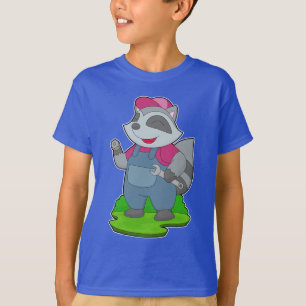 Racoon Mechanic Wrench T-Shirt