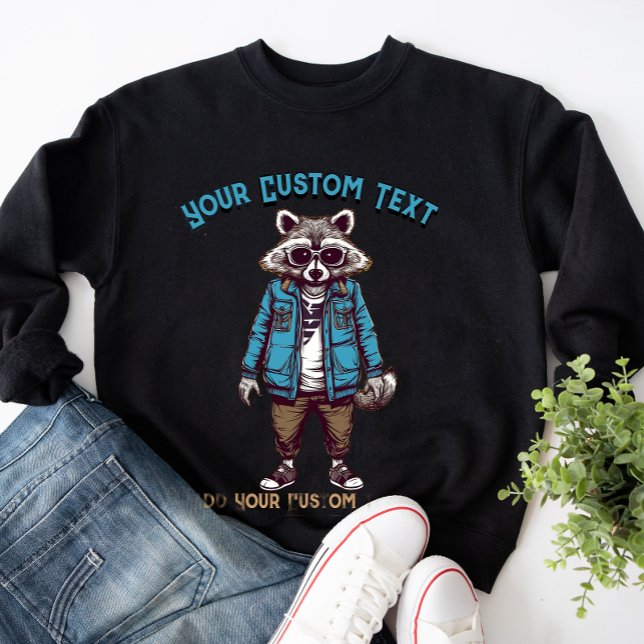 Racoon modische Tiermode Sweatshirt (Von Creator hochgeladen)