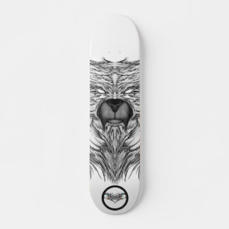 Racoon schwarz-weiß surreal symmetrische Linien Ku Skateboard