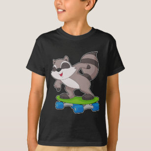 Racoon Skater Skateboard Sport T-Shirt
