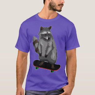 Racoon Skater Skateboard T-Shirt