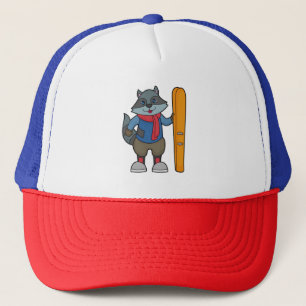 Racoon Skier Ski Truckerkappe