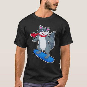 Racoon Snowboarder Snowboard Wintersport T-Shirt