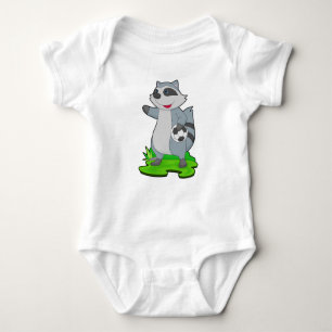 Racoon Soccer Player Soccer Baby Strampler